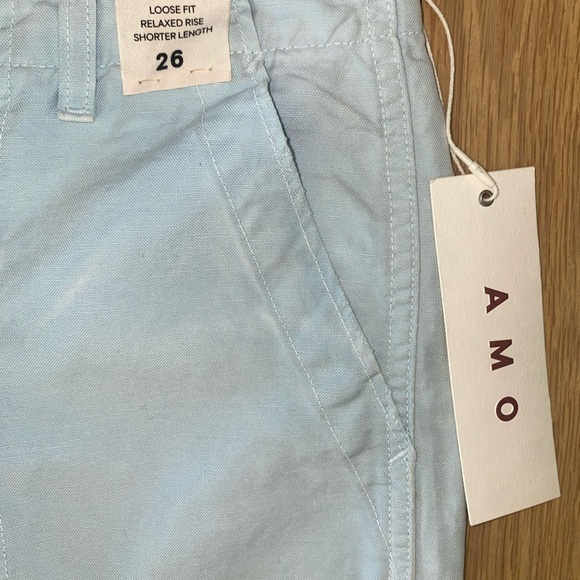 AMO ARMY SHORT loose fit/relaxed rise /shorter length/raw hem/pockets Size 26 - Picture 4 of 7